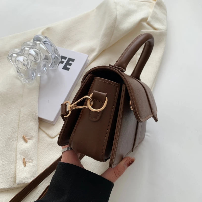 Stella – Classic Small Square Handbag with Shoulder Strap