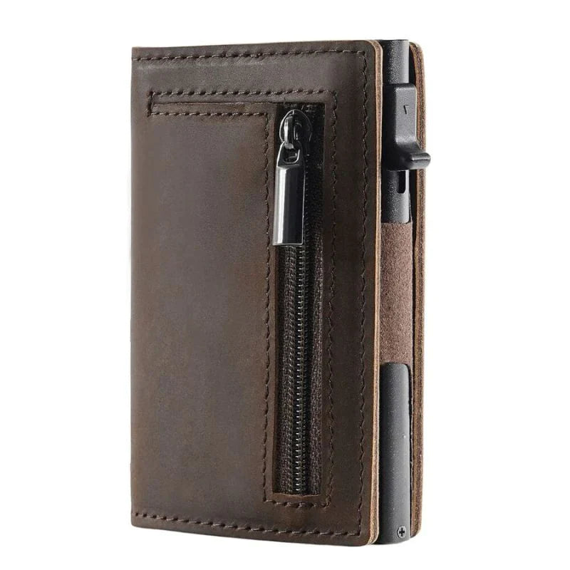Lucas – Slim RFID Blocking Wallet with Quick Card Access and Zipper Pocket for Essentials