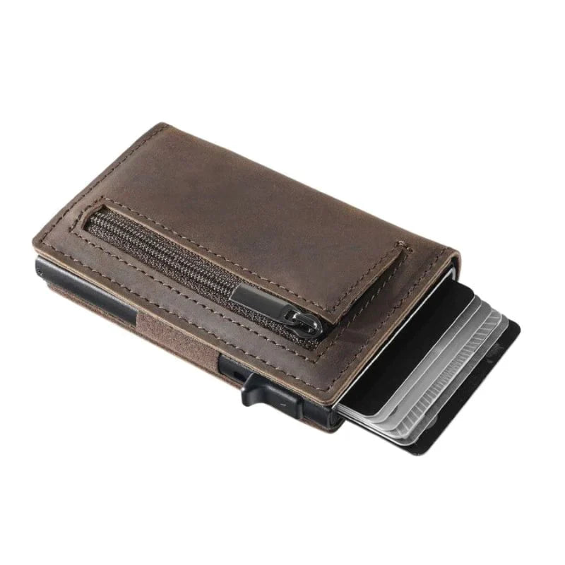 Lucas – Slim RFID Blocking Wallet with Quick Card Access and Zipper Pocket for Essentials