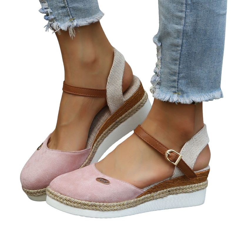 Isla – Espadrille Sandals with Adjustable Strap and Cushioned Insole