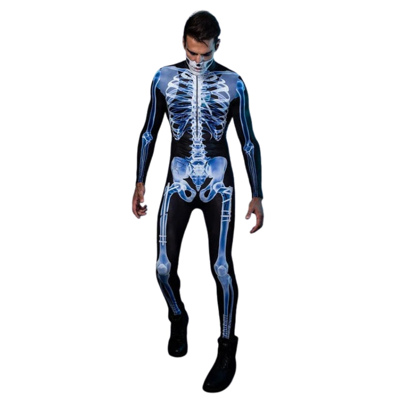 BoneFlex – Skeleton Bodysuit with X-Ray Print and Concealed Zipper
