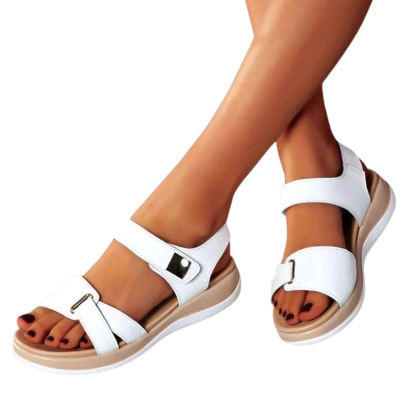 Nina – Adjustable Sandals with Cushioned Footbed and Velcro Straps