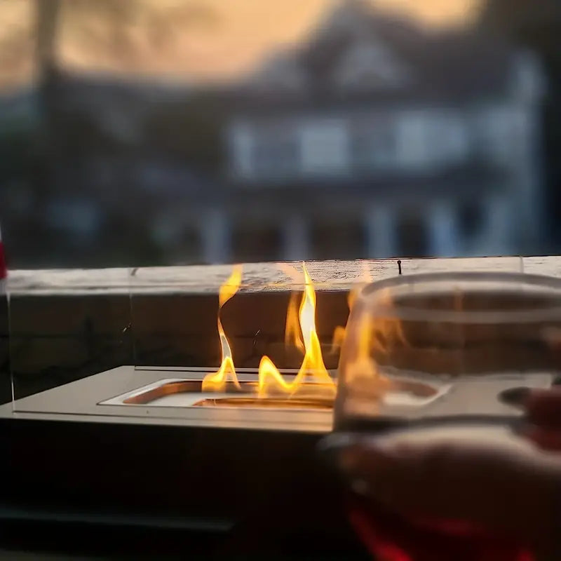 HearthLite – Stylish Portable Outdoor Wood Stove with Smoke-Reducing Glass Panels