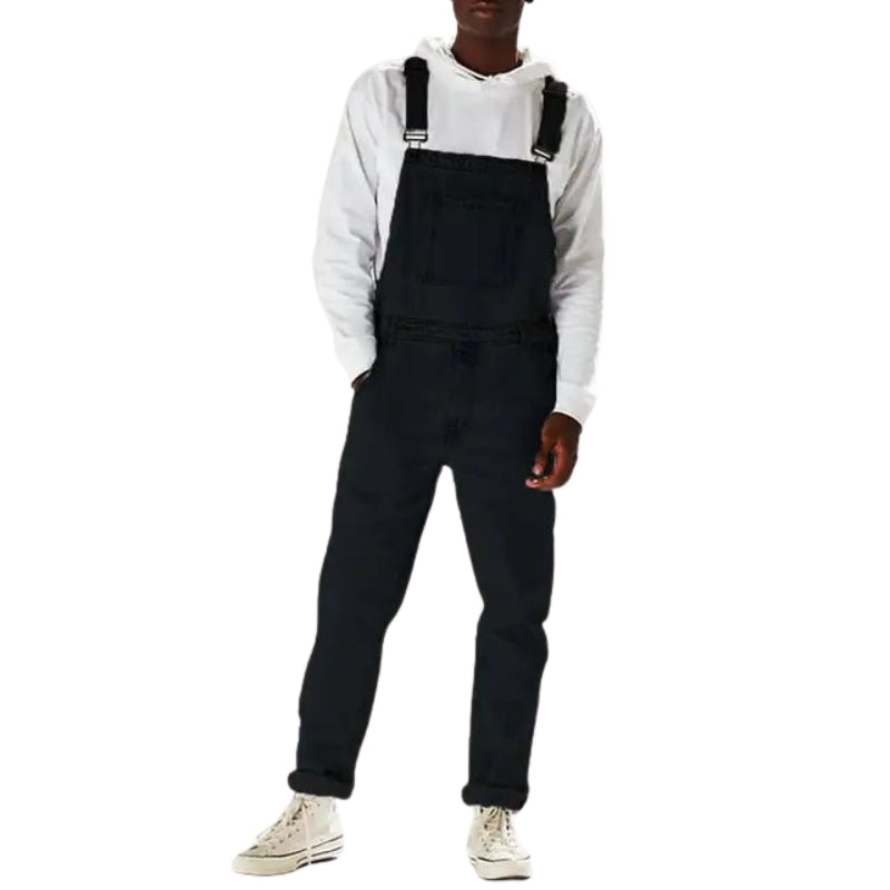 Anton – Relaxed Fit Denim Overalls with Adjustable Straps and Utility Pockets