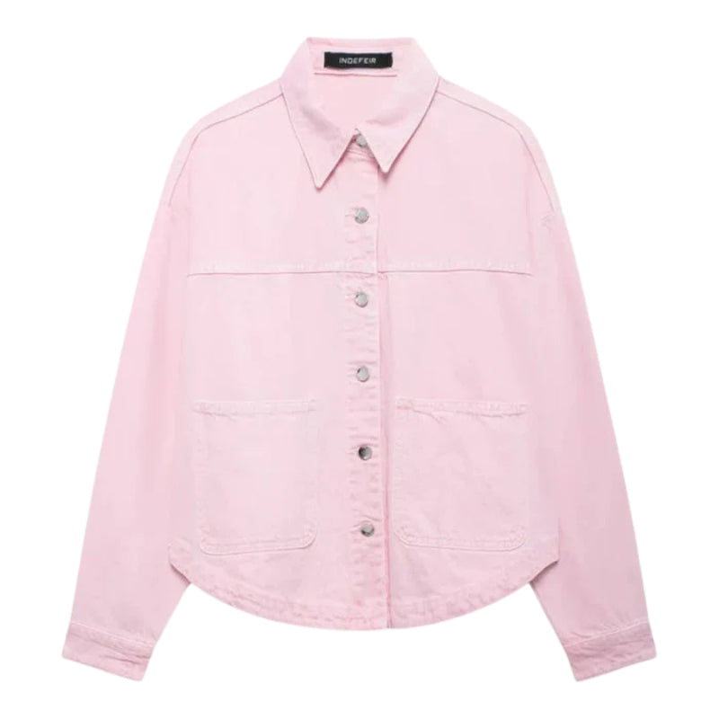 Reese – Relaxed Fit Denim Jacket with Front Pockets