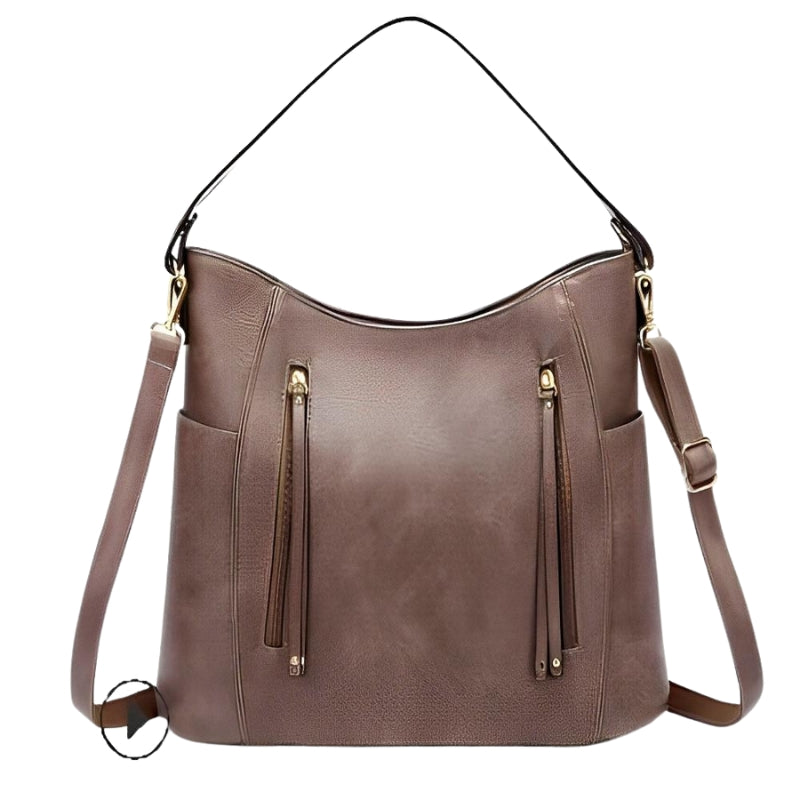 Cerys – Handbag with Adjustable Shoulder Strap and Multiple Zippered Pockets