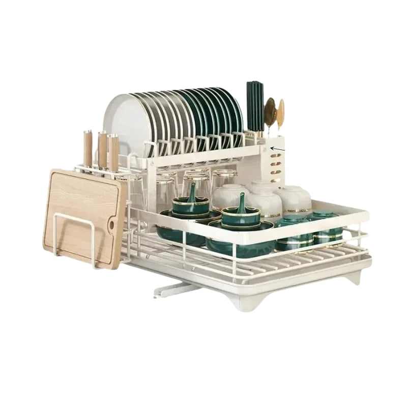 SinkMate – Adjustable Dish Drainer with Removable Drip Tray and Steel Frame