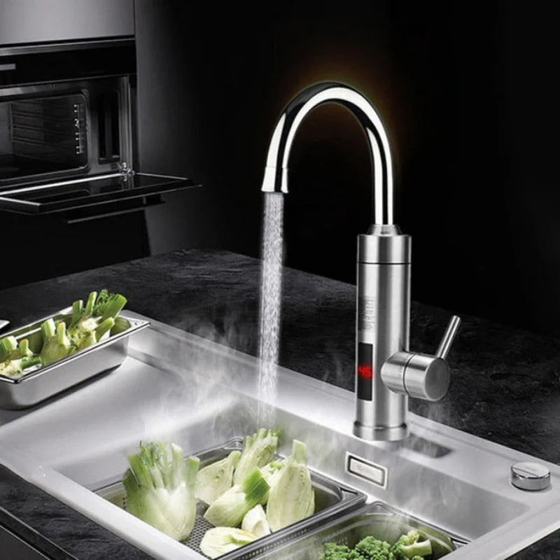 AquaGlide – Electronic Kitchen Faucet with Sensor Control and Temperature Display