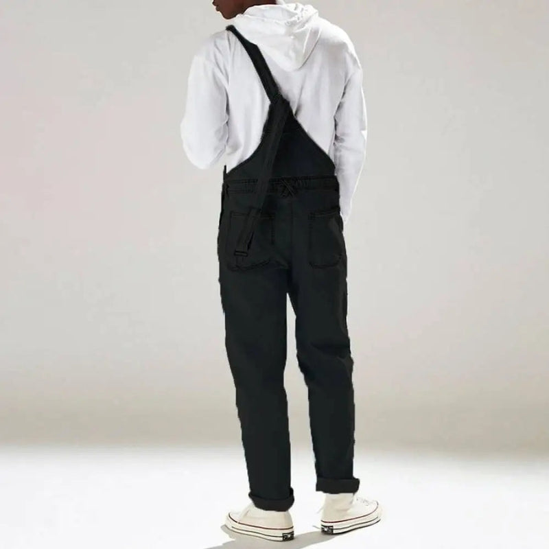 Anton – Relaxed Fit Denim Overalls with Adjustable Straps and Utility Pockets