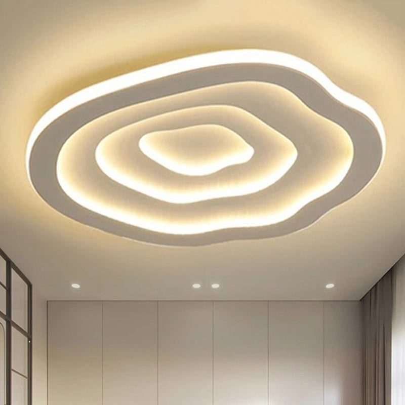 AquaLume – Modern Ceiling Lamp With Wave Pattern and Integrated LED