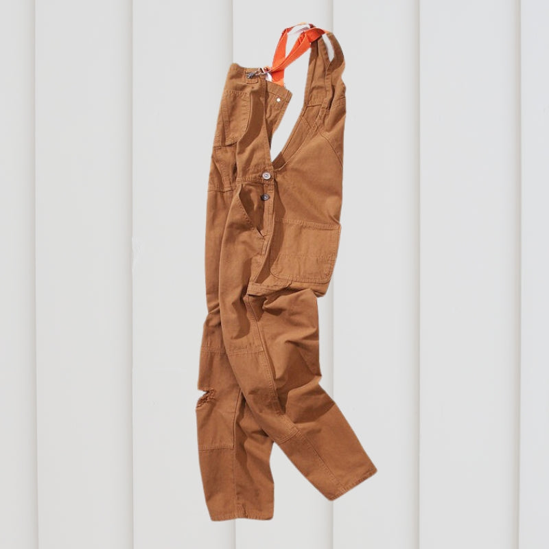 MasonCraft – Loose-Fit Dungarees with Adjustable Straps and Utility Pockets