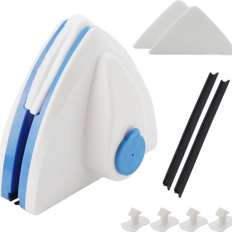 ClearGlide – Dual-Sided Magnetic Window Cleaner with Triangular Design and Safety Rope