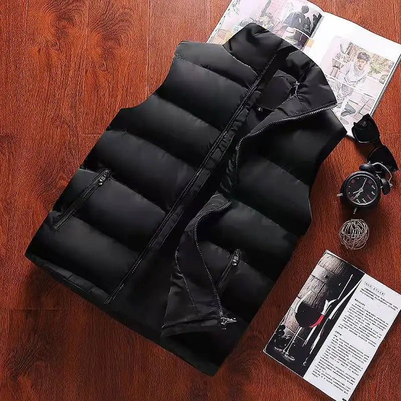 Marvero – Puffer Waistcoat With Stand-Up Collar and Front Zip