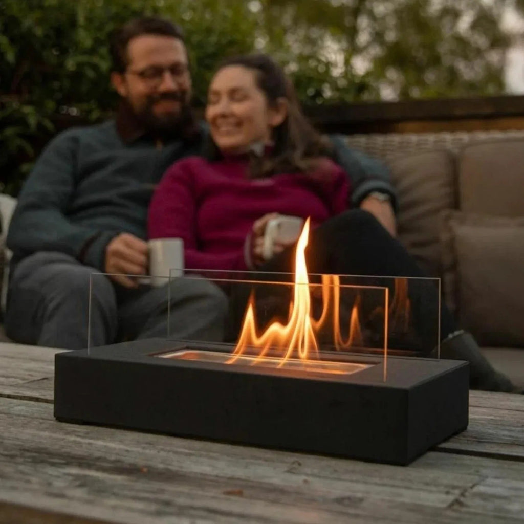 HearthLite – Stylish Portable Outdoor Wood Stove with Smoke-Reducing Glass Panels