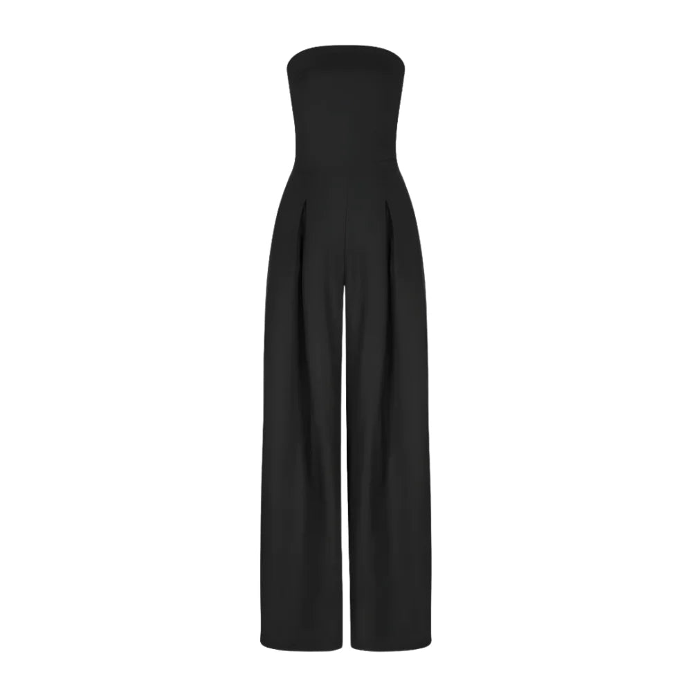Mila – Sleeveless Wide-Leg Jumpsuit with Side Pockets and Open Back