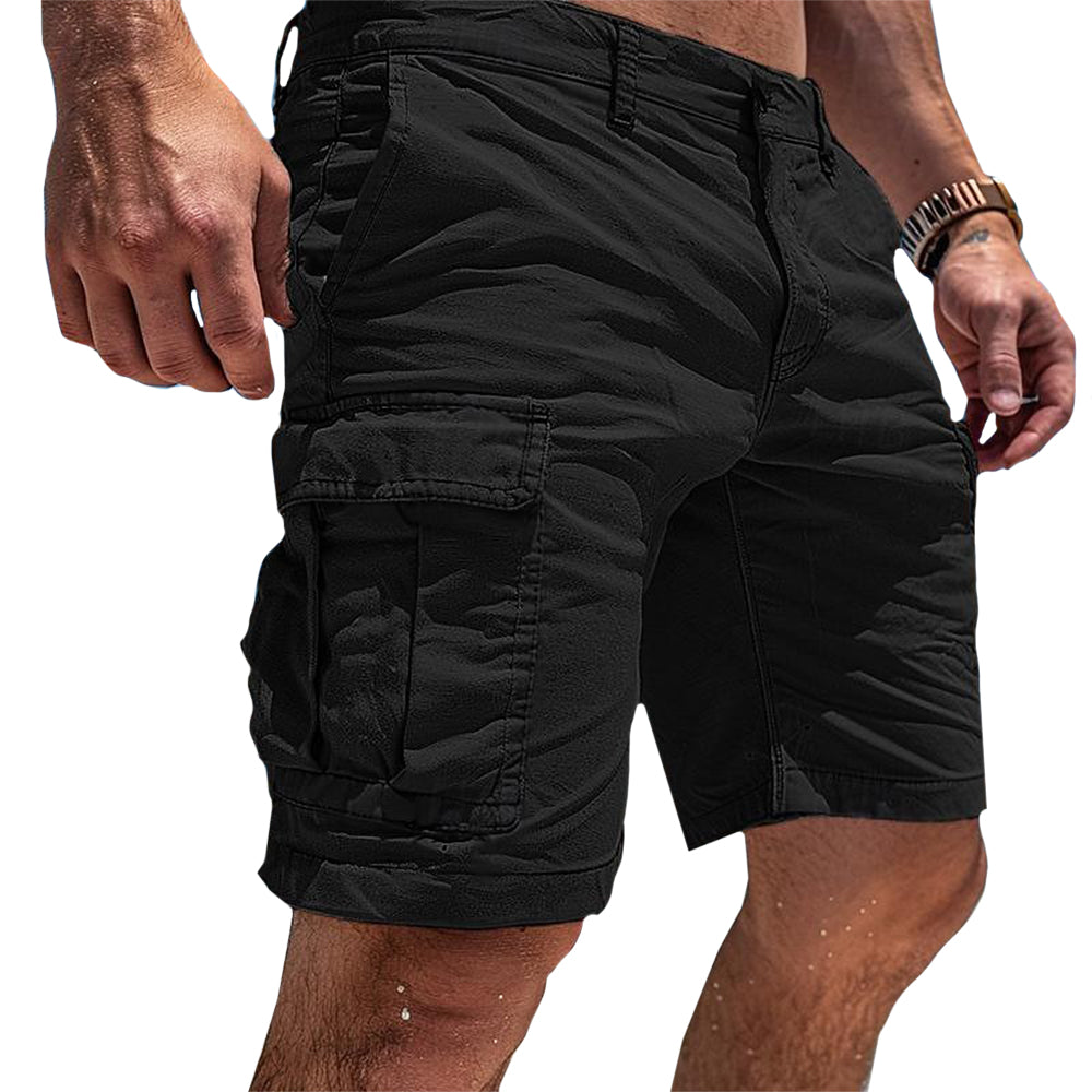 James – Lightweight Cotton Cargo Shorts with Multiple Pockets