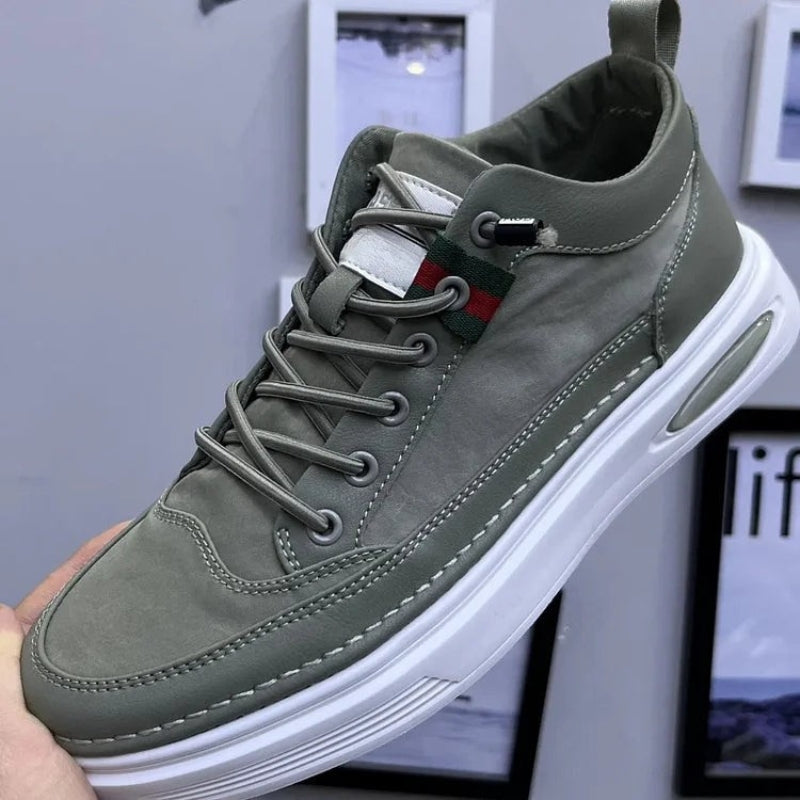 Caleb – Lace-Up Sneakers with Knitted Upper and Round Toe