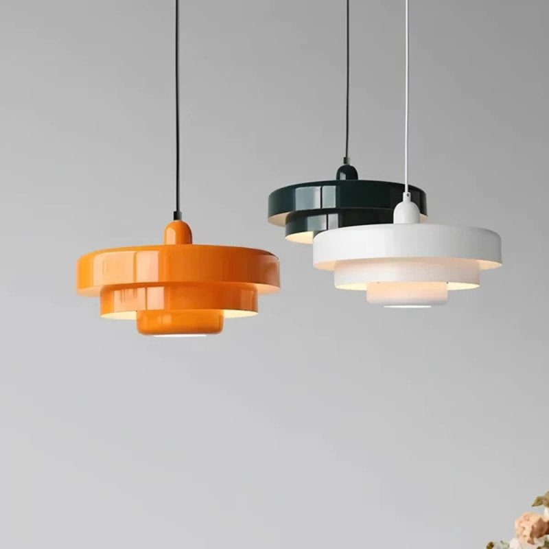 HaloNest – Modern Disc Pendanr Light with Adjustable Height for Cozy Ambiance