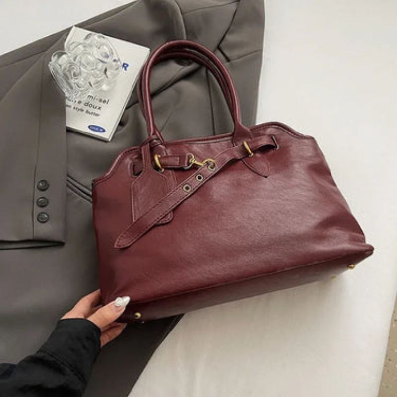 Seren - Vegan Leather Handbag with Handles