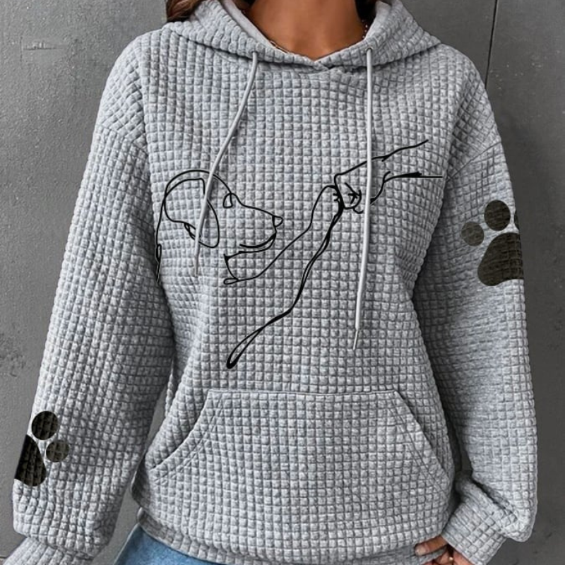 Canira – Hoodie With Dog Print Design