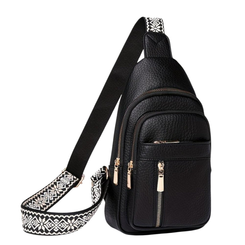 Sylvara – Crossbody Bag with Wide Adjustable Strap and Multiple Zippered Pockets