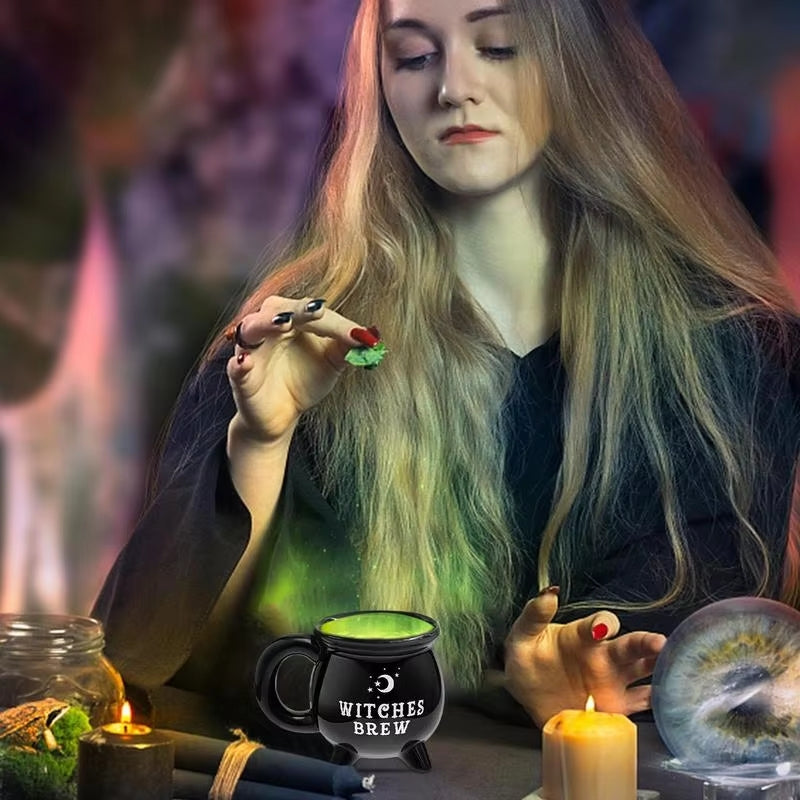 SpookySips – Ceramic Mug with Cauldron Shape and Handles