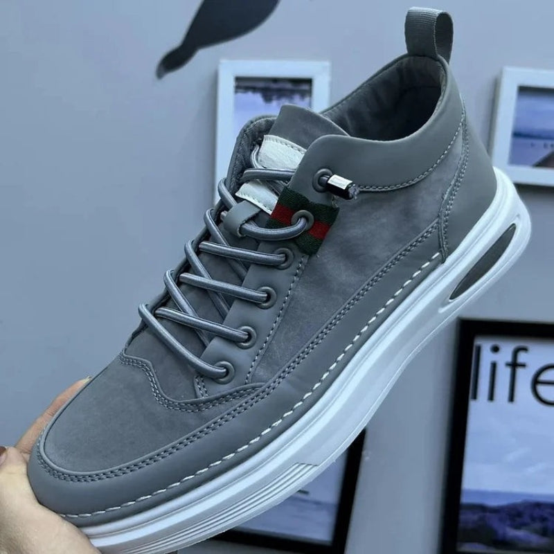 Caleb – Lace-Up Sneakers with Knitted Upper and Round Toe
