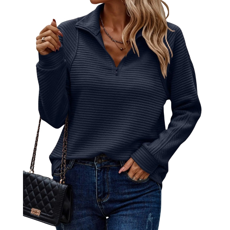 Felicia – Long Sleeve Jacket with Zipper Collar