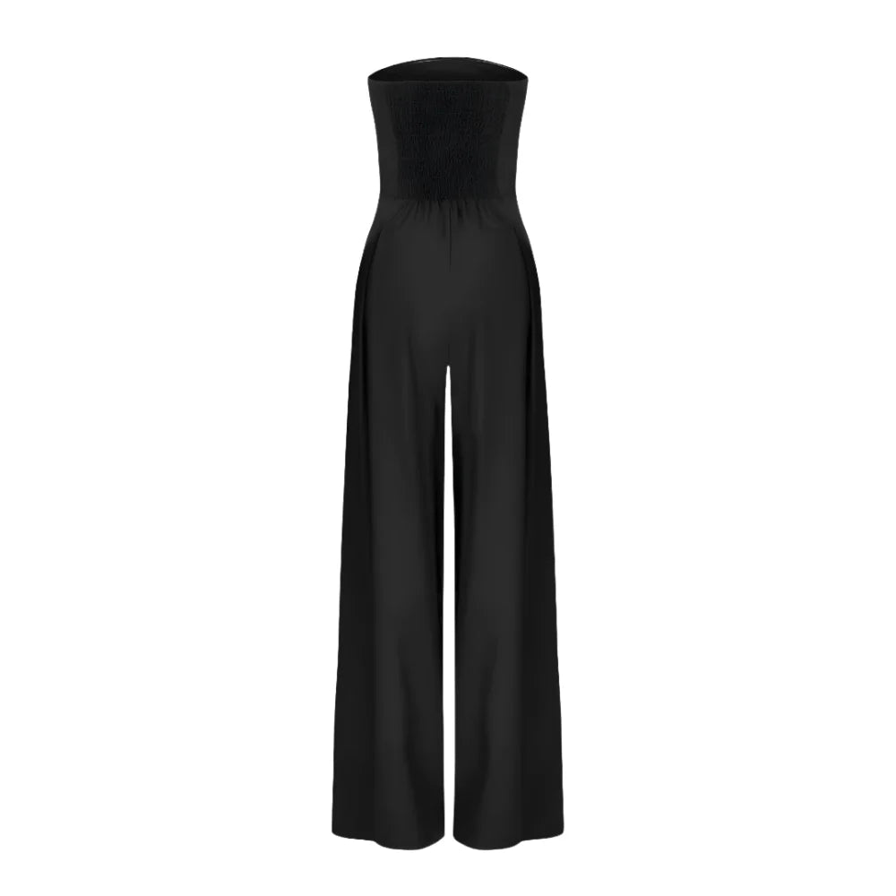 Mila – Sleeveless Wide-Leg Jumpsuit with Side Pockets and Open Back