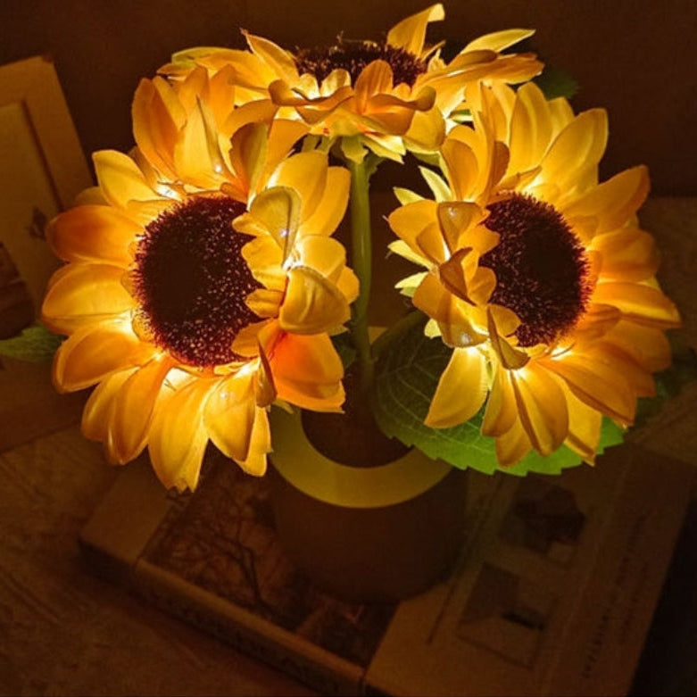 SunPetal – USB Rechargeable Sunflower LED Night Light with Compact Design