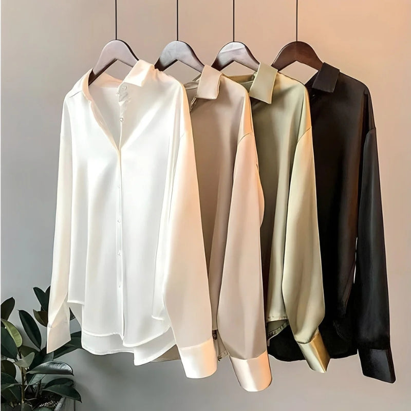 Selvia – Elegant Button Down Shirt With Long Sleeves and Comfortable Fit