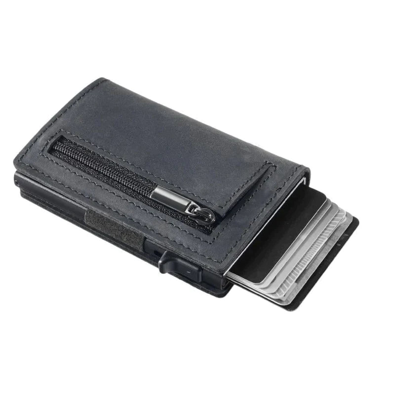 Lucas – Slim RFID Blocking Wallet with Quick Card Access and Zipper Pocket for Essentials