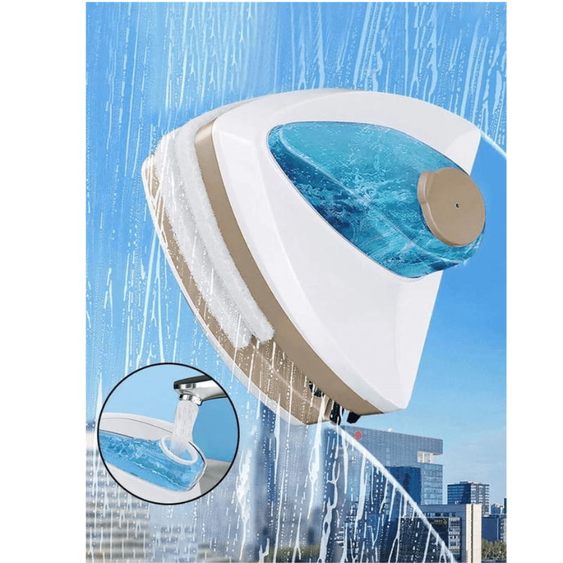 ClearGlide – Dual-Sided Magnetic Window Cleaner with Triangular Design and Safety Rope