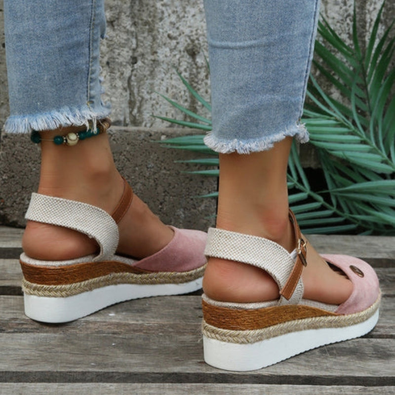 Isla – Espadrille Sandals with Adjustable Strap and Cushioned Insole