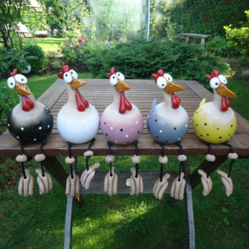 ChickCharm – Decorative Garden Chicken Statues with Waterproof Design