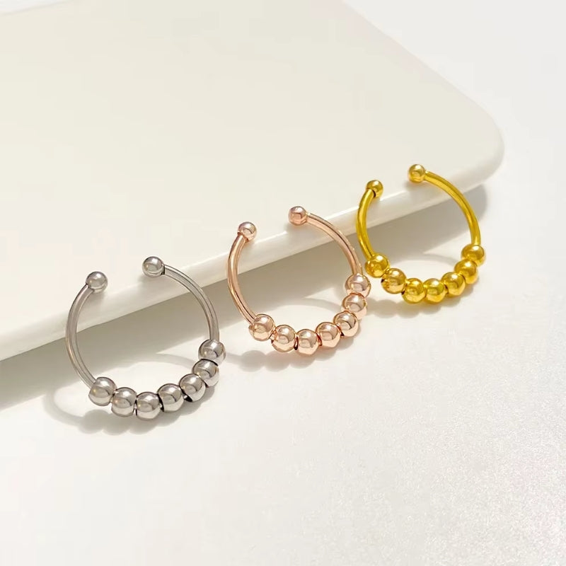 Victoria – Stackable Adjustable Ring with Rotating Bead