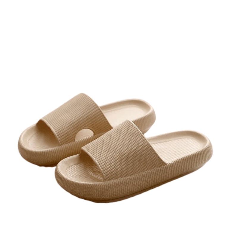Lina – Open Slippers with Thick Flat Sole and Lightweight Design