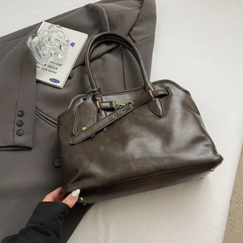 Seren - Vegan Leather Handbag with Handles
