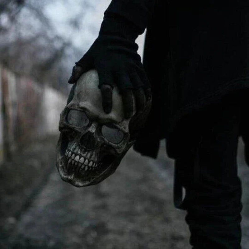SkullMask – Full Latex Costume Mask with Glowing Eyes for Seasonal Use