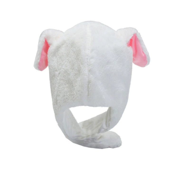 EarEase – Plush Bunny Hat with Movable Ears and LED Lighting