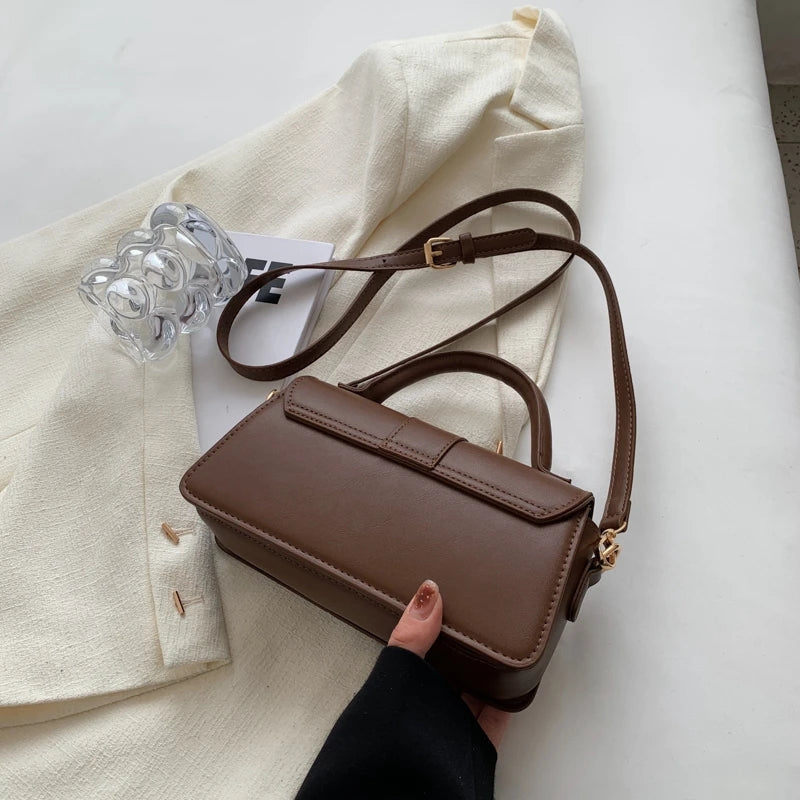 Stella – Classic Small Square Handbag with Shoulder Strap