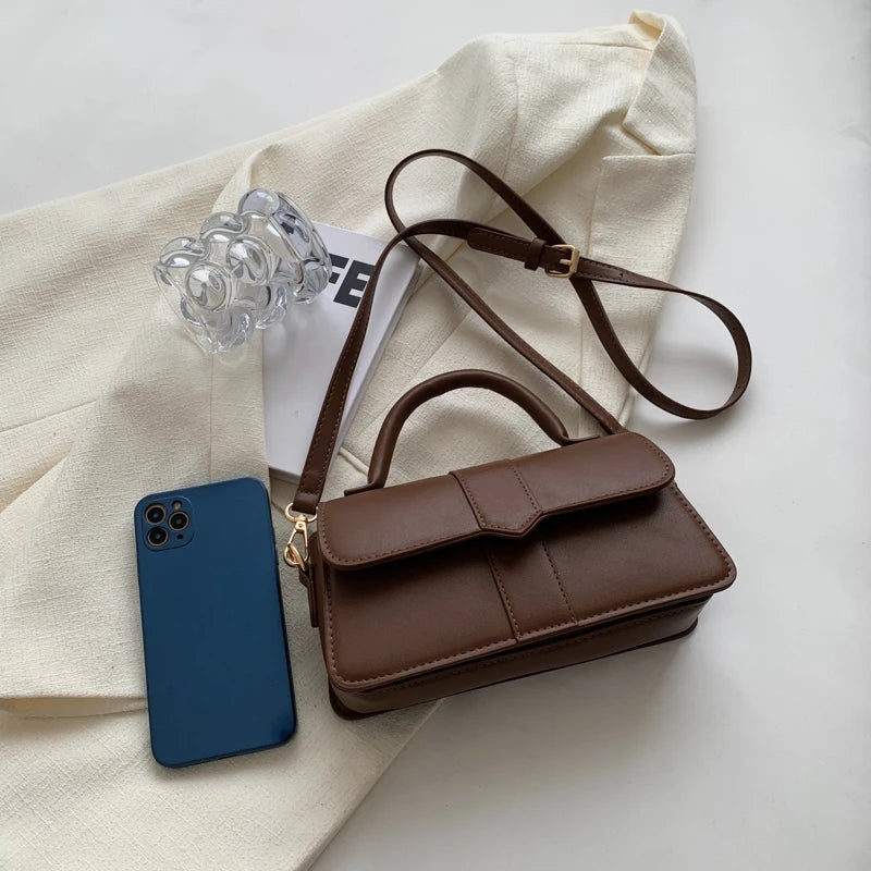 Stella – Classic Small Square Handbag with Shoulder Strap
