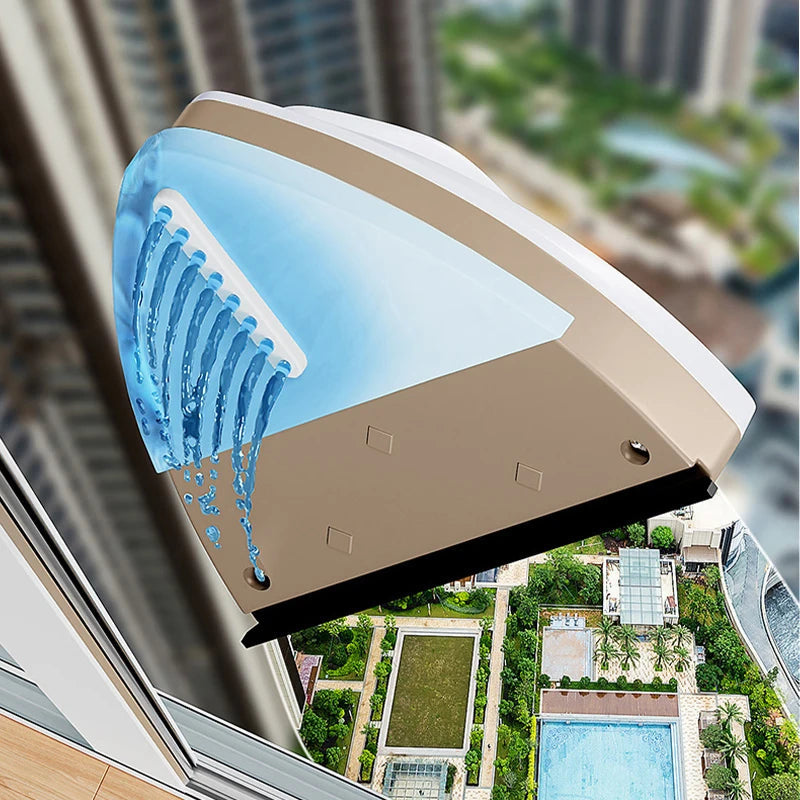 ClearGlide – Dual-Sided Magnetic Window Cleaner with Triangular Design and Safety Rope