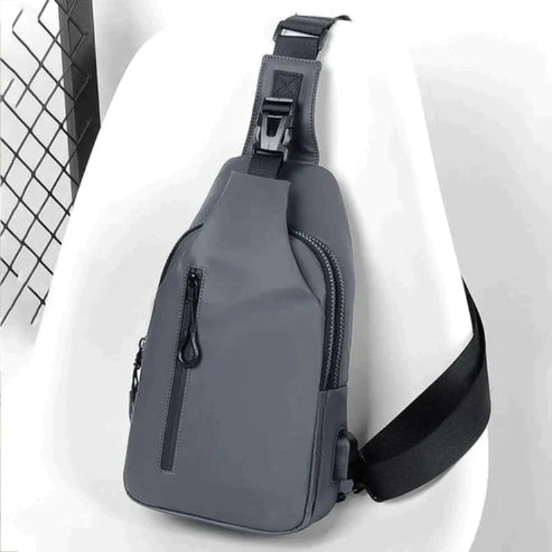 CarryEase – Waterproof Crossbody Bag with USB Port and Multiple Compartments