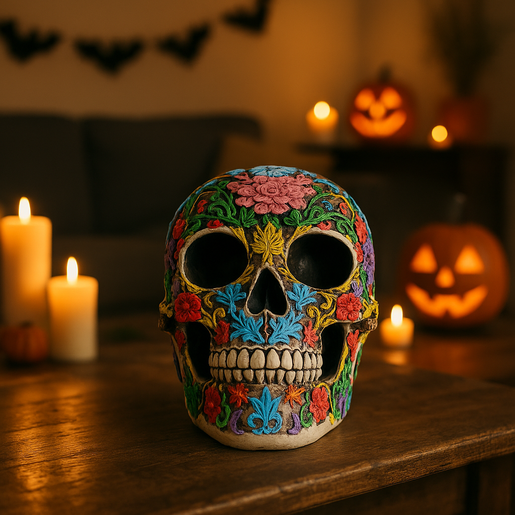 SkullEase – Resin Halloween Skull Decorations with Bone White Finish