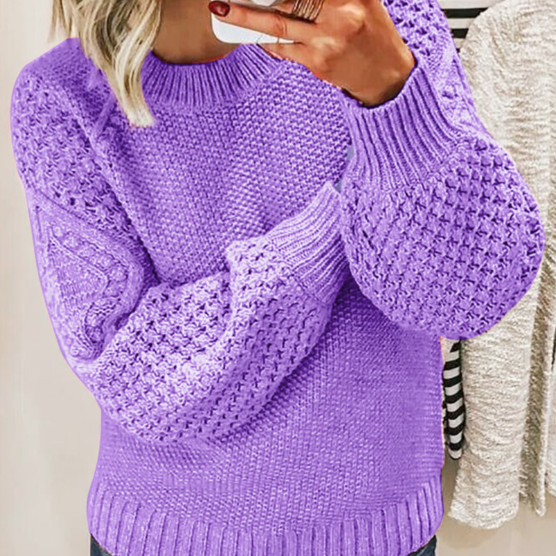 Mia – Knitted Sweater With Long Sleeves and Relaxed Fit