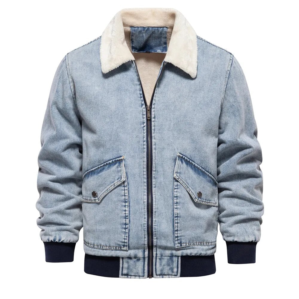 Arden – Denim Jacket With Shearling Lining