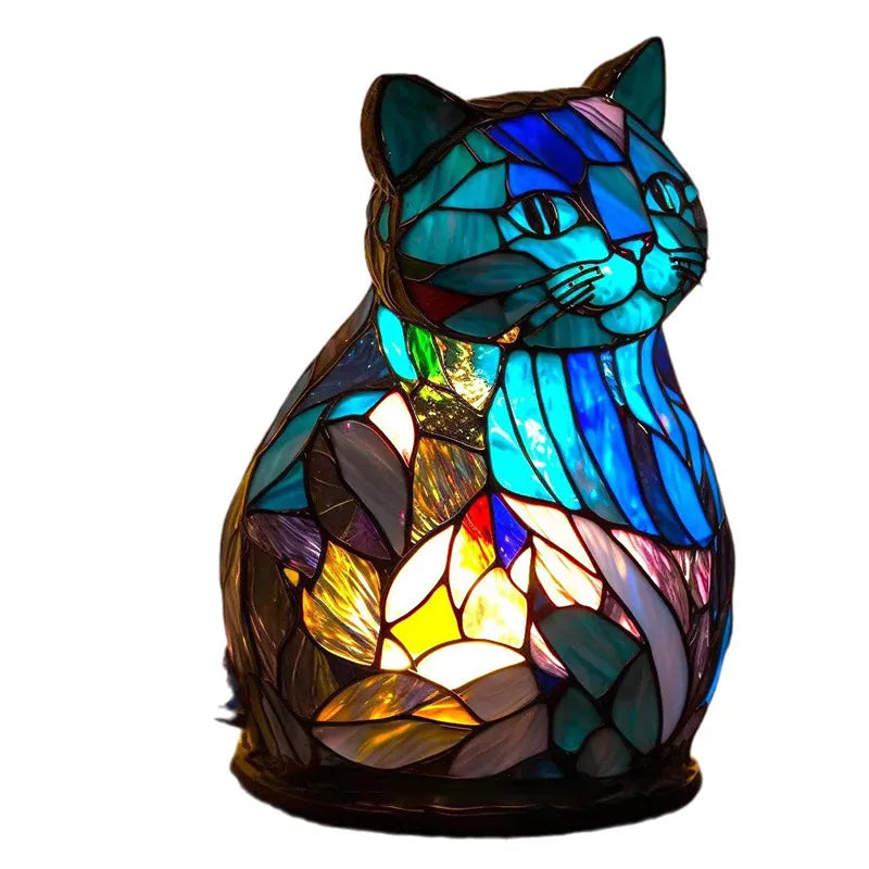 LuminaWild – Handmade Resin Art Lamp with 14 Colorful Animal Motifs