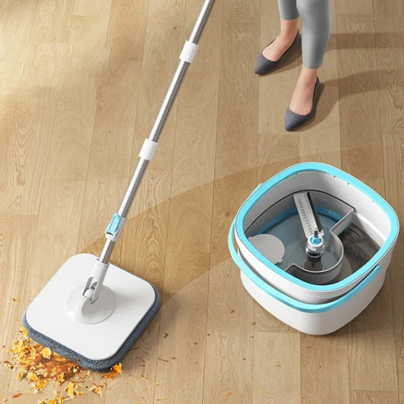 FreshFlo – 360° Rotating Mop and Bucket Set with Dual Water Chambers