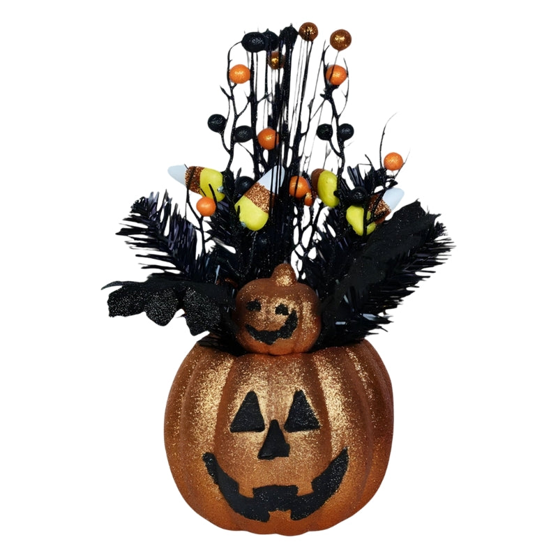 DecoHarvest - Halloween Pumpkin Decoration With Seasonal Detailing